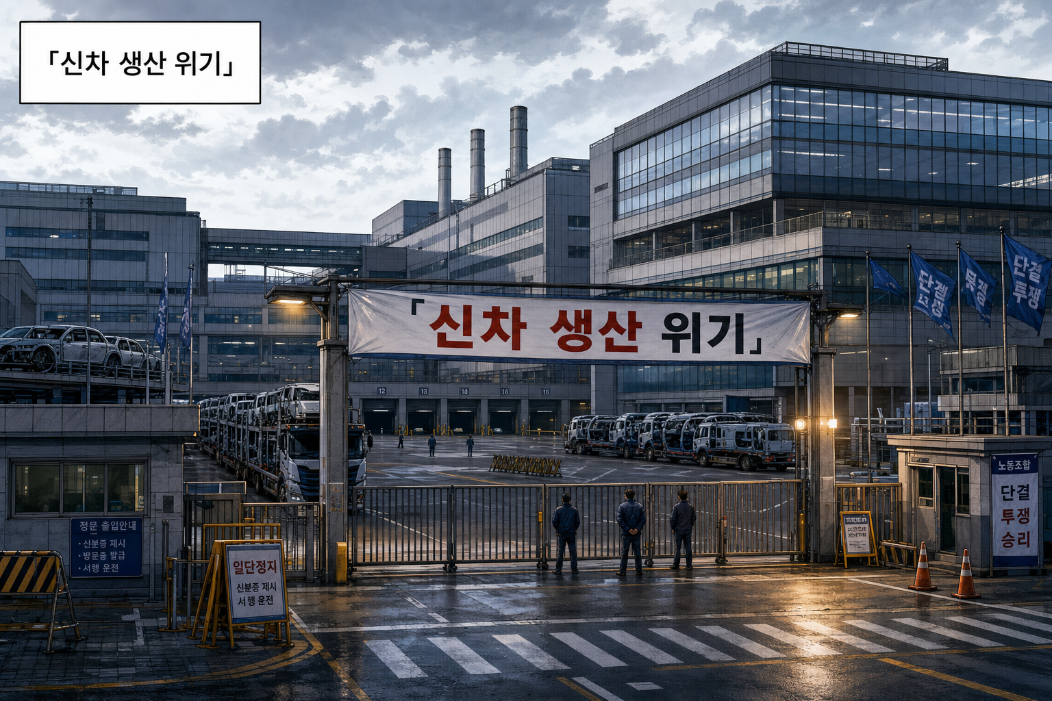 현대차 신차 위기, 파업의 그림자