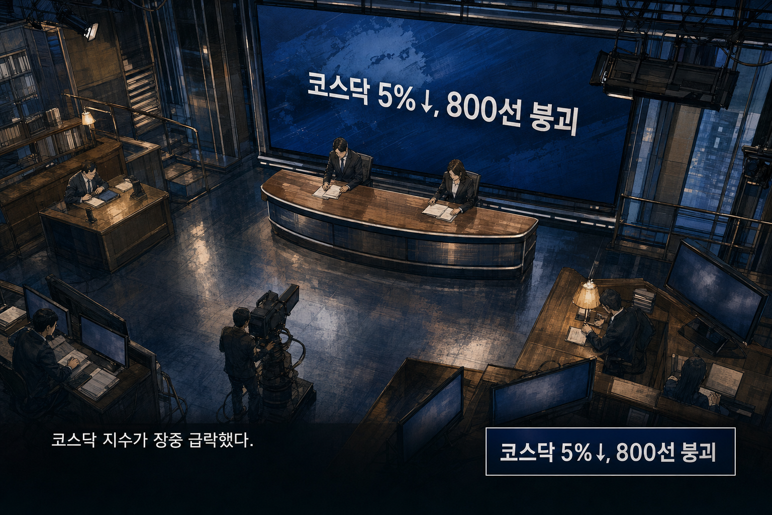 코스닥 지수가 장중 급락했다.