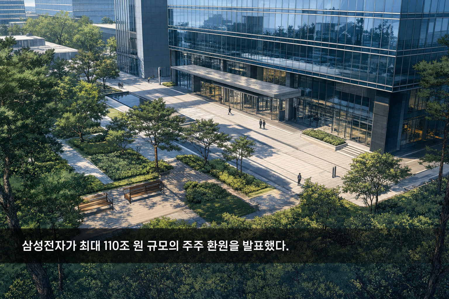 삼성전자가 최대 110조 원 규모의 주주 환원을 발표했다.