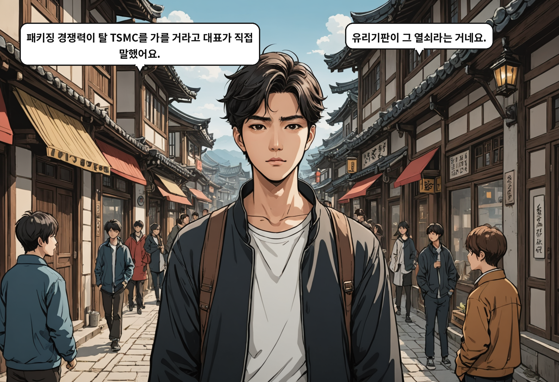 B: 패키징 경쟁력이 탈 TSMC를 가를 거라고 대표가 직접 말했어요. A: 유리기판이 그 열쇠라는 거네요.