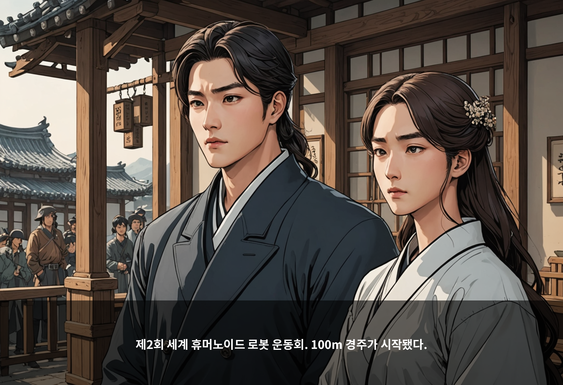 제2회 세계 휴머노이드 로봇 운동회. 100m 경주가 시작됐다.