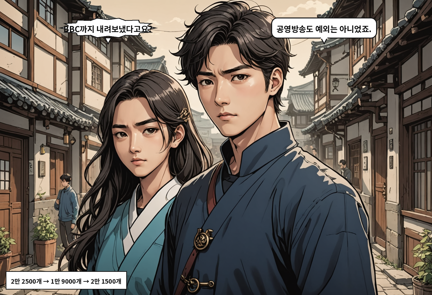 A: BBC까지 내려보냈다고요? B: 공영방송도 예외는 아니었죠.