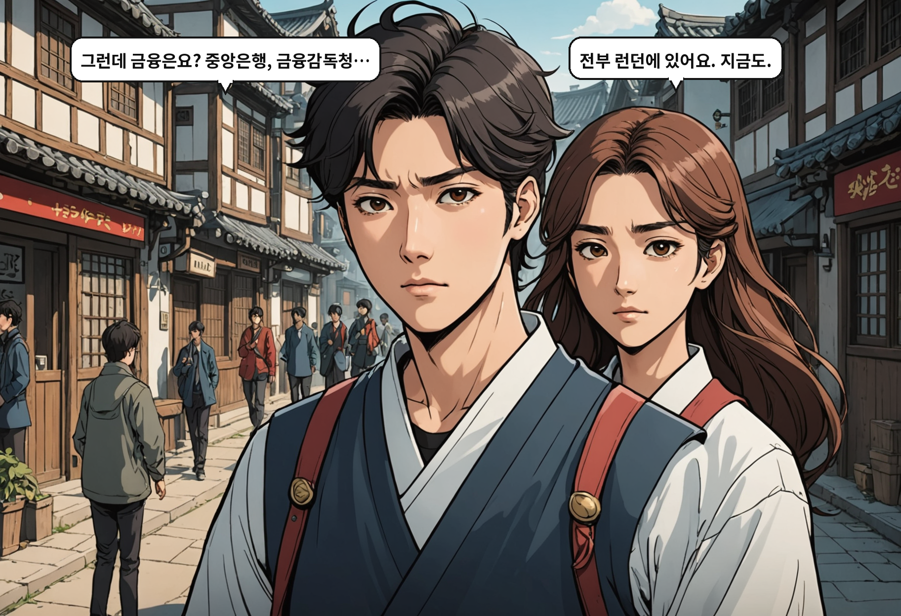 A: 그런데 금융은요? 중앙은행, 금융감독청… B: 전부 런던에 있어요. 지금도.
