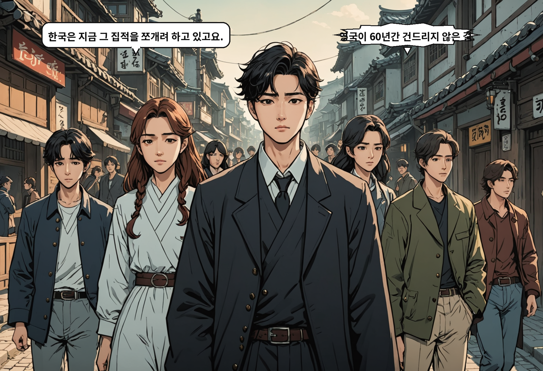 B: 한국은 지금 그 집적을 쪼개려 하고 있고요. A: 영국이 60년간 건드리지 않은 걸.