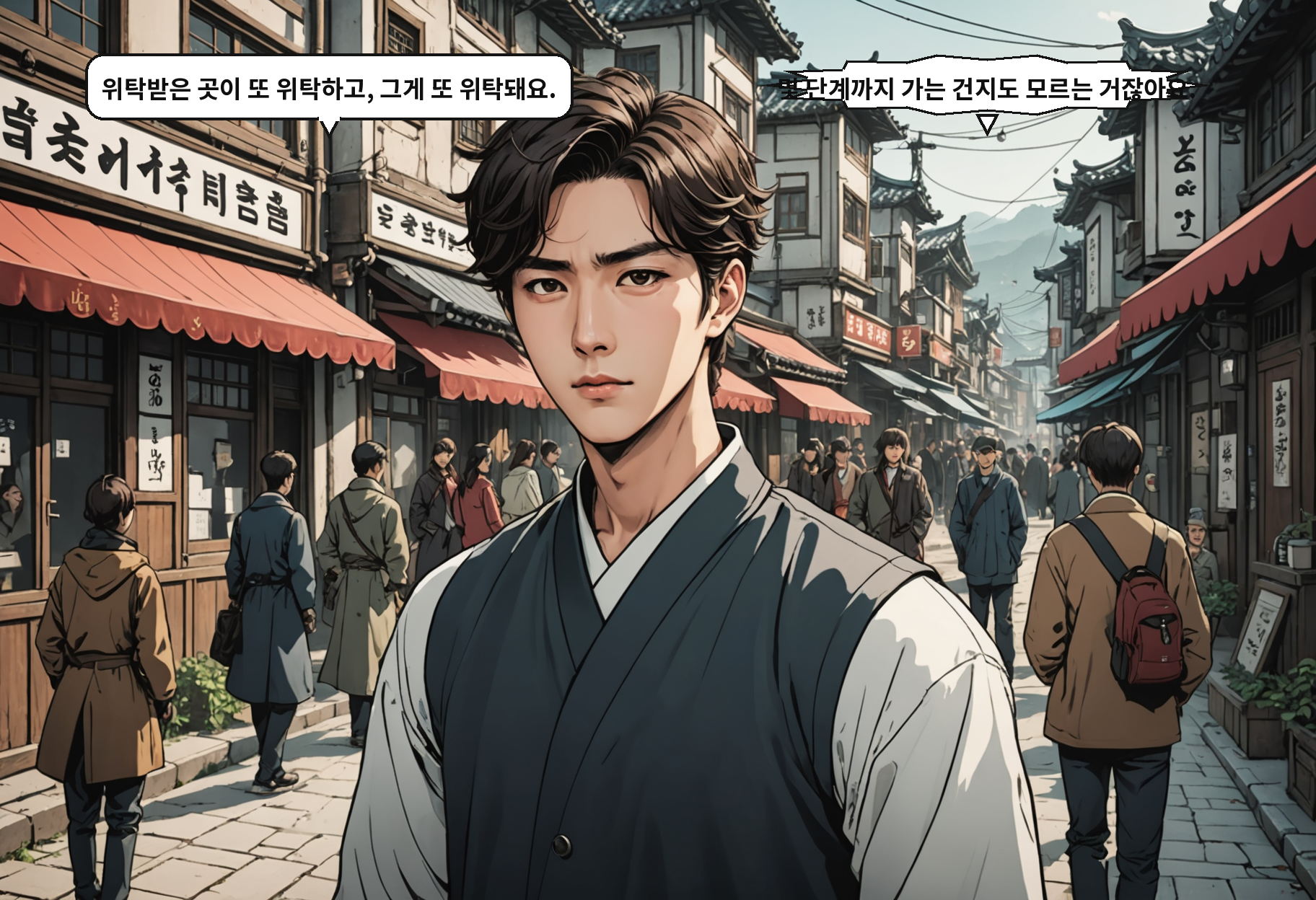 A: 위탁받은 곳이 또 위탁하고, 그게 또 위탁돼요. B: 몇 단계까지 가는 건지도 모르는 거잖아요.