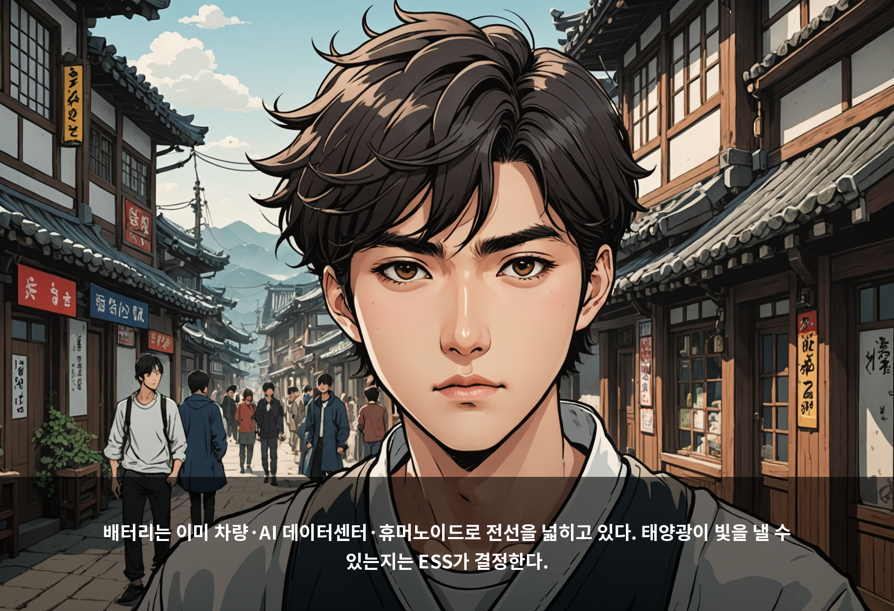 배터리는 이미 차량·AI 데이터센터·휴머노이드로 전선을 넓히고 있다. 태양광이 빛을 낼 수 있는지는 ESS가 결정한다.