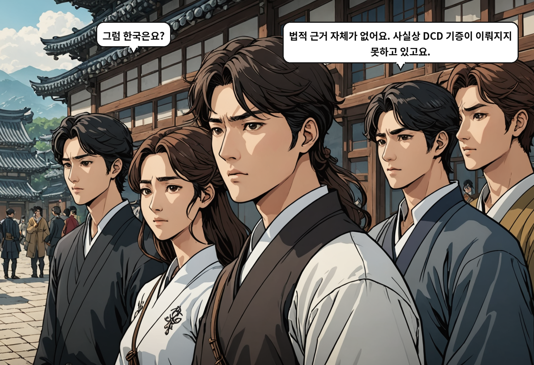B: 그럼 한국은요? A: 법적 근거 자체가 없어요. 사실상 DCD 기증이 이뤄지지 못하고 있고요.