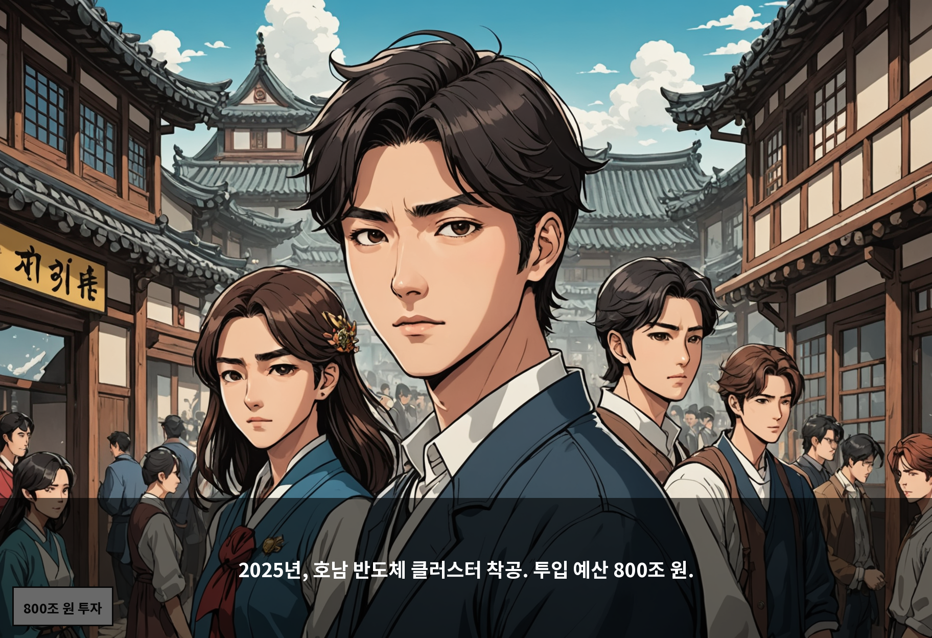 2025년, 호남 반도체 클러스터 착공. 투입 예산 800조 원.