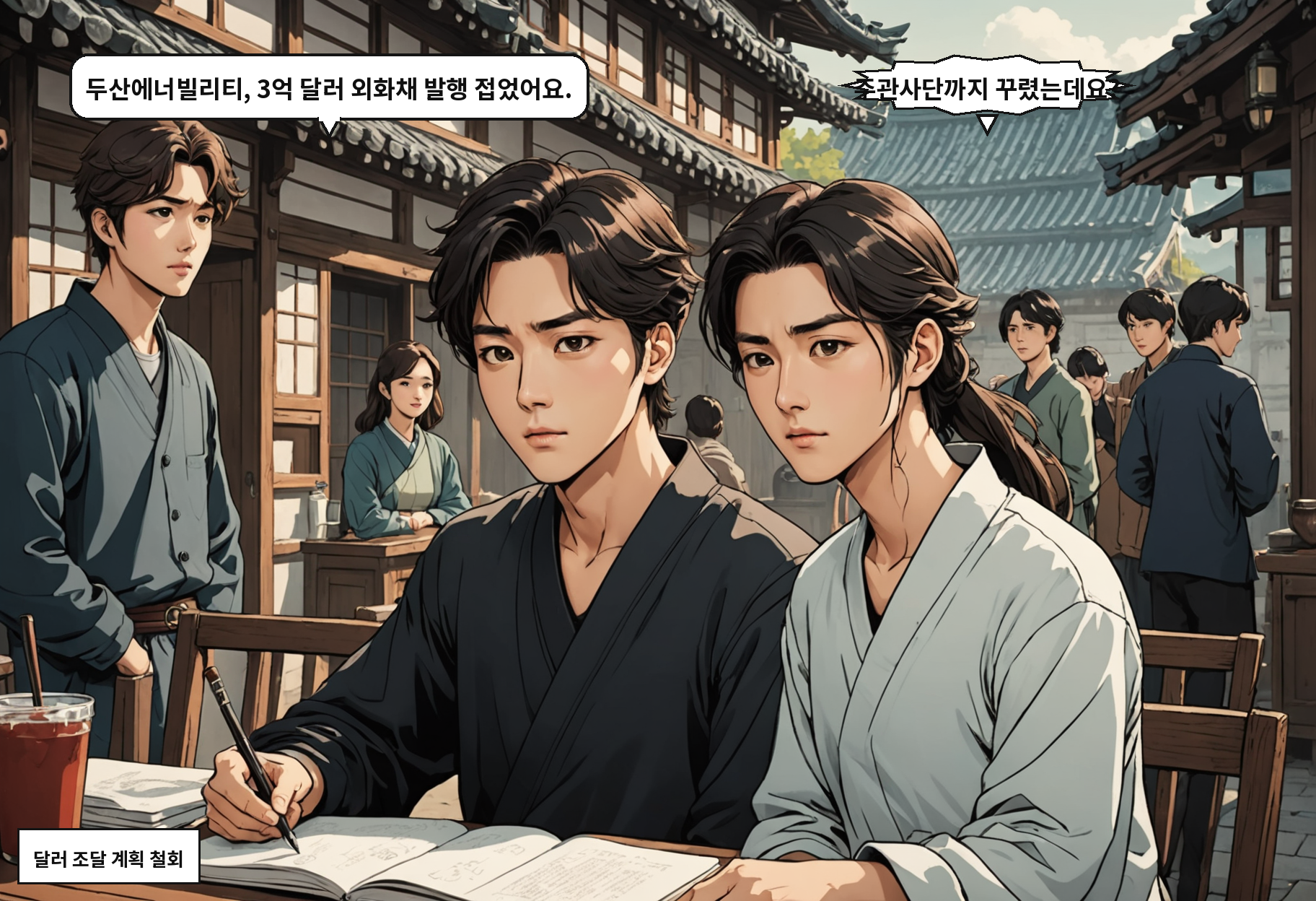 B: 두산에너빌리티, 3억 달러 외화채 발행 접었어요. A: 주관사단까지 꾸렸는데요?
