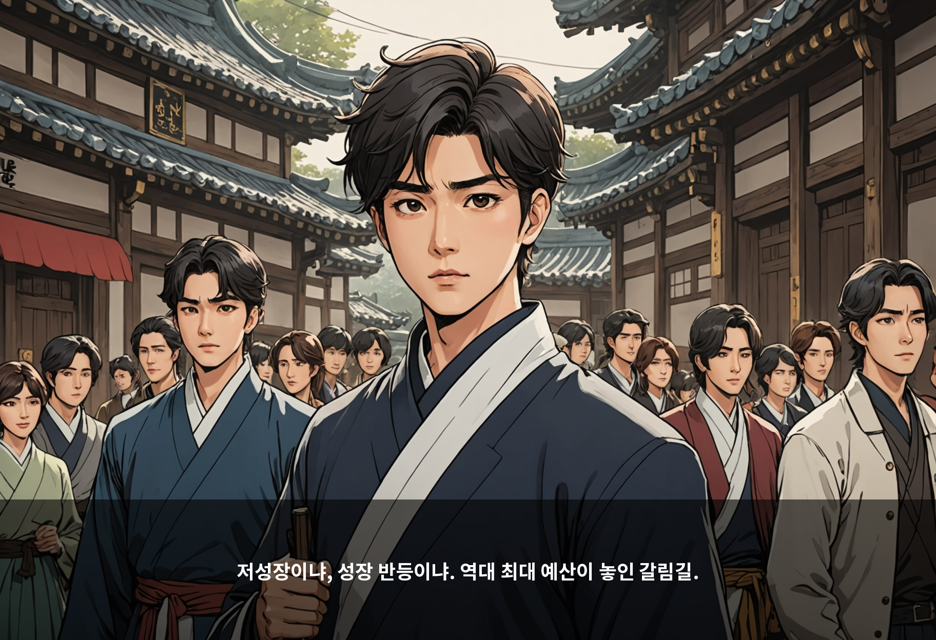 저성장이냐, 성장 반등이냐. 역대 최대 예산이 놓인 갈림길.