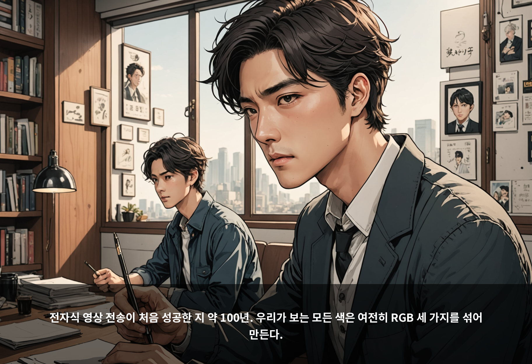 전자식 영상 전송이 처음 성공한 지 약 100년. 우리가 보는 모든 색은 여전히 RGB 세 가지를 섞어 만든다.