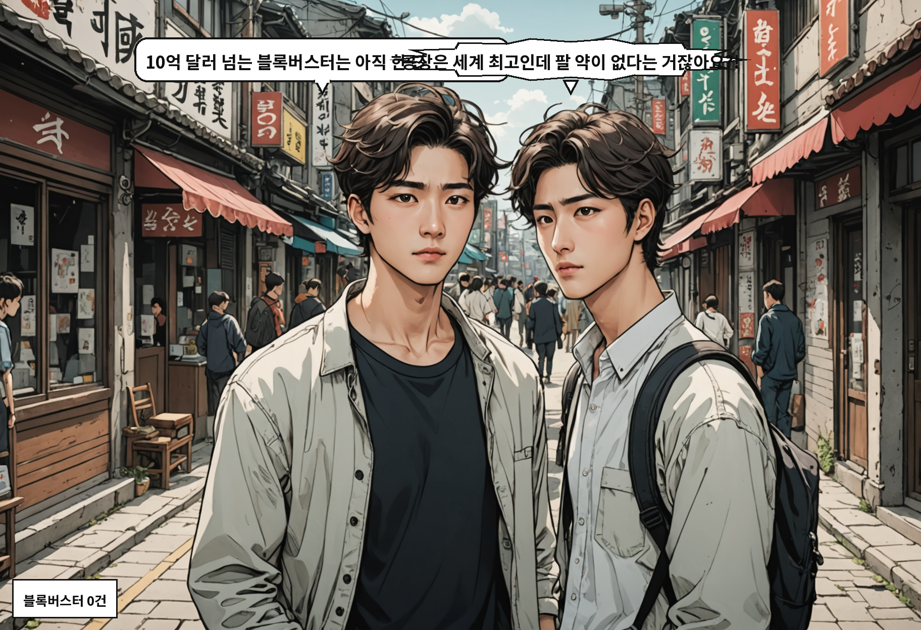 B: 10억 달러 넘는 블록버스터는 아직 한 건도 없어요. A: 공장은 세계 최고인데 팔 약이 없다는 거잖아요?!