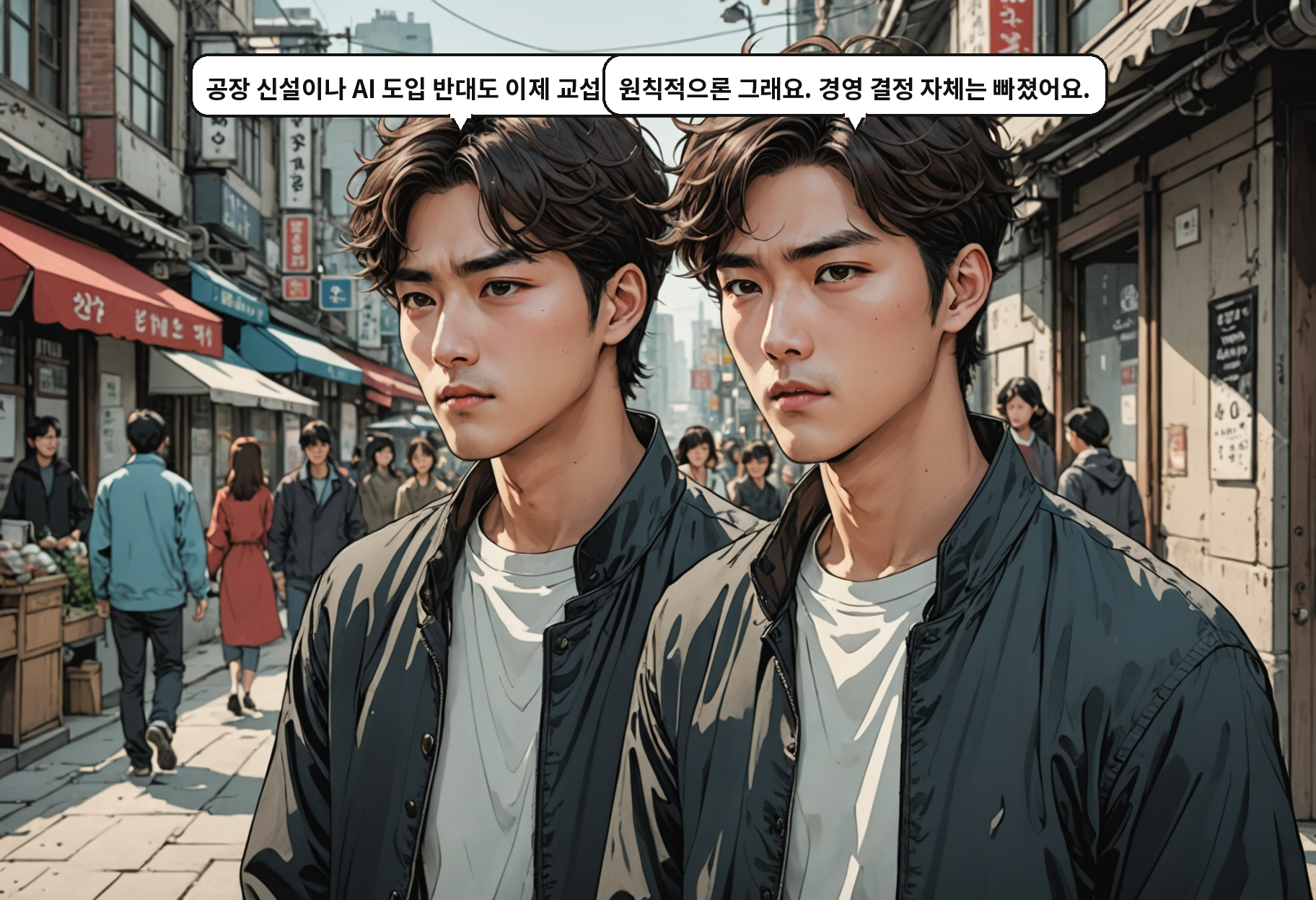 A: 공장 신설이나 AI 도입 반대도 이제 교섭 못 하나요? B: 원칙적으론 그래요. 경영 결정 자체는 빠졌어요.