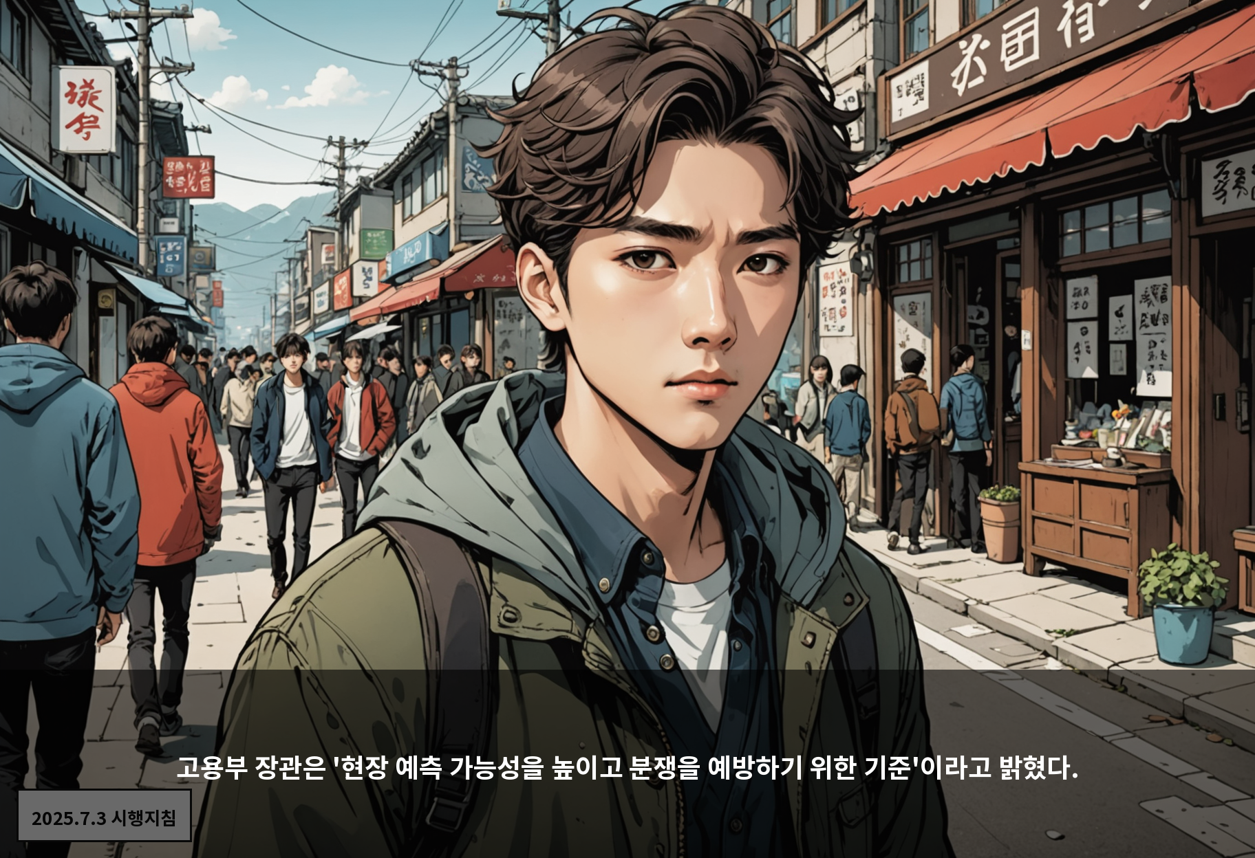 고용부 장관은 '현장 예측 가능성을 높이고 분쟁을 예방하기 위한 기준'이라고 밝혔다.