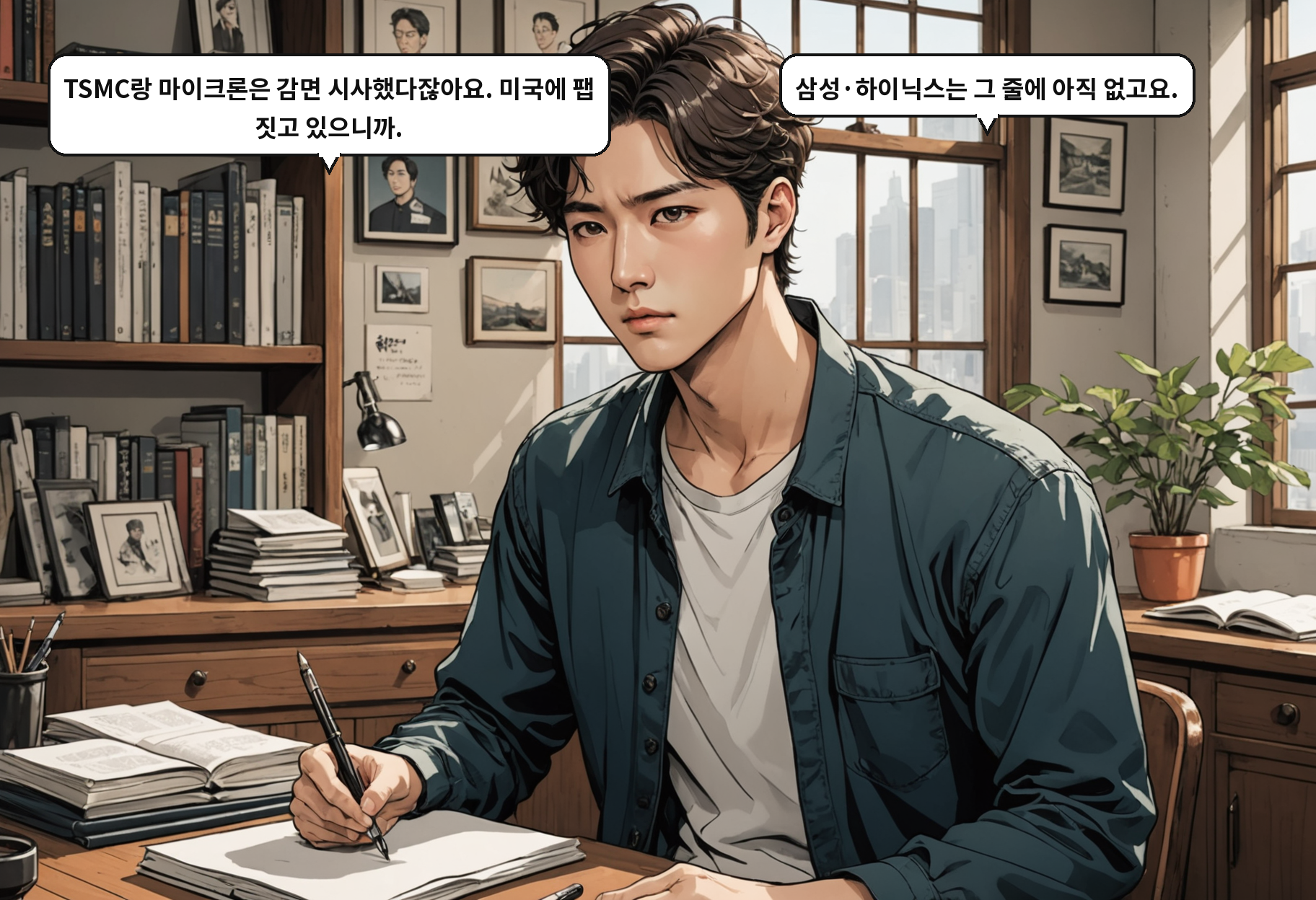 B: TSMC랑 마이크론은 감면 시사했다잖아요. 미국에 팹 짓고 있으니까. A: 삼성·하이닉스는 그 줄에 아직 없고요.
