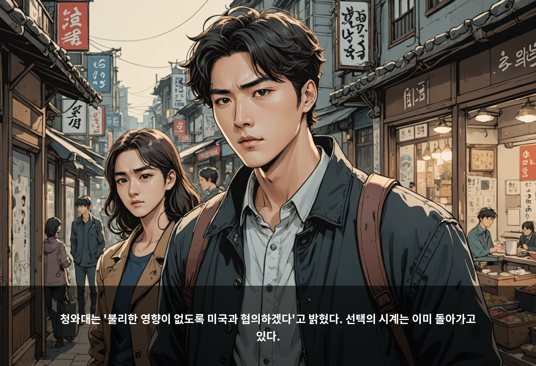 청와대는 '불리한 영향이 없도록 미국과 협의하겠다'고 밝혔다. 선택의 시계는 이미 돌아가고 있다.