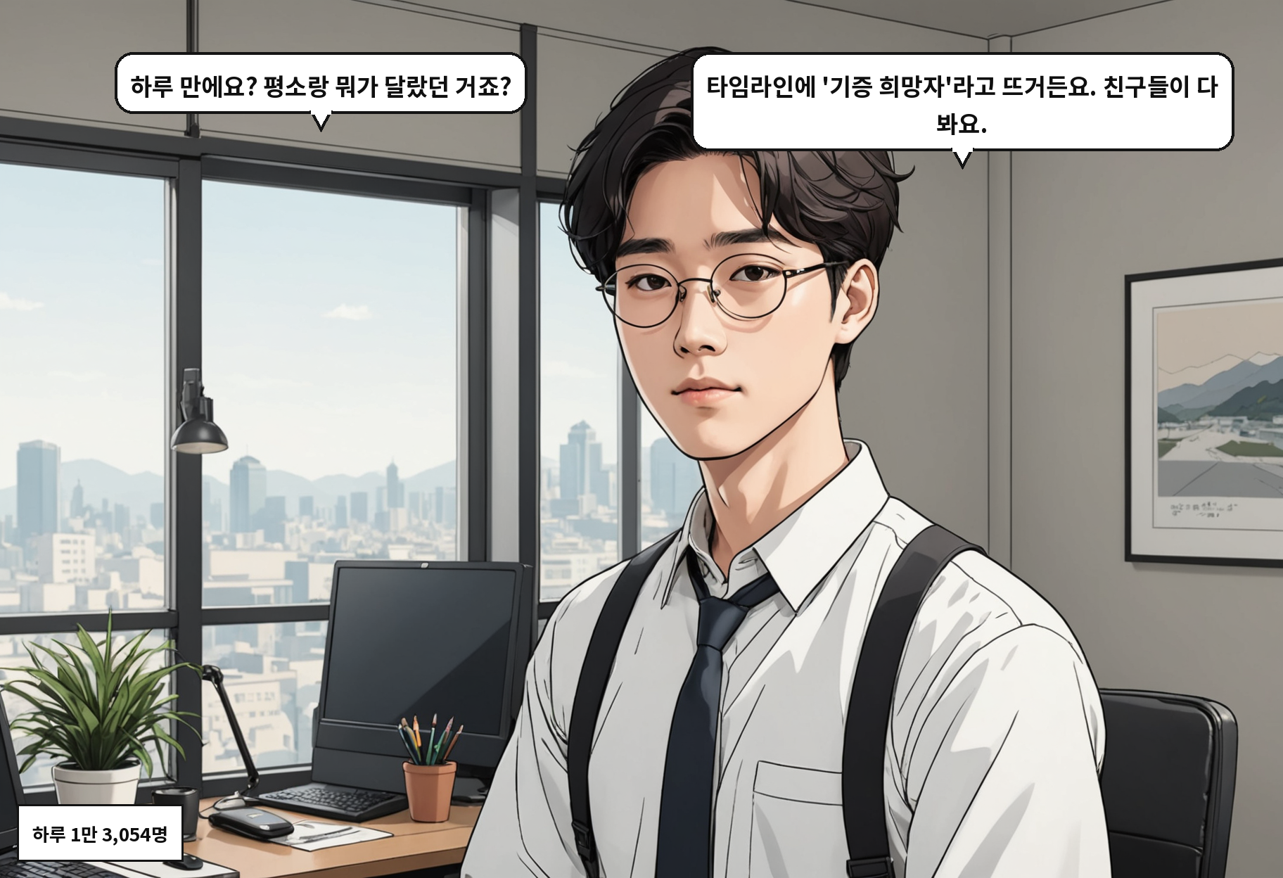 A: 하루 만에요? 평소랑 뭐가 달랐던 거죠? B: 타임라인에 '기증 희망자'라고 뜨거든요. 친구들이 다 봐요.