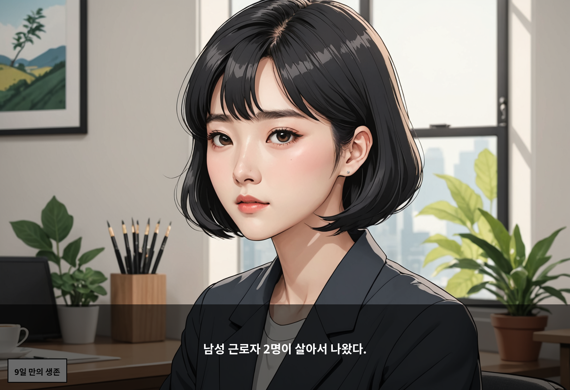 남성 근로자 2명이 살아서 나왔다.