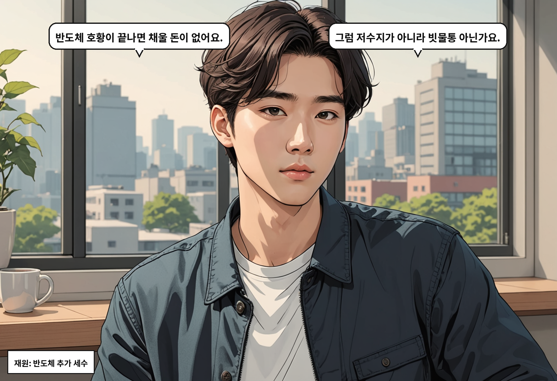 B: 반도체 호황이 끝나면 채울 돈이 없어요. A: 그럼 저수지가 아니라 빗물통 아닌가요.