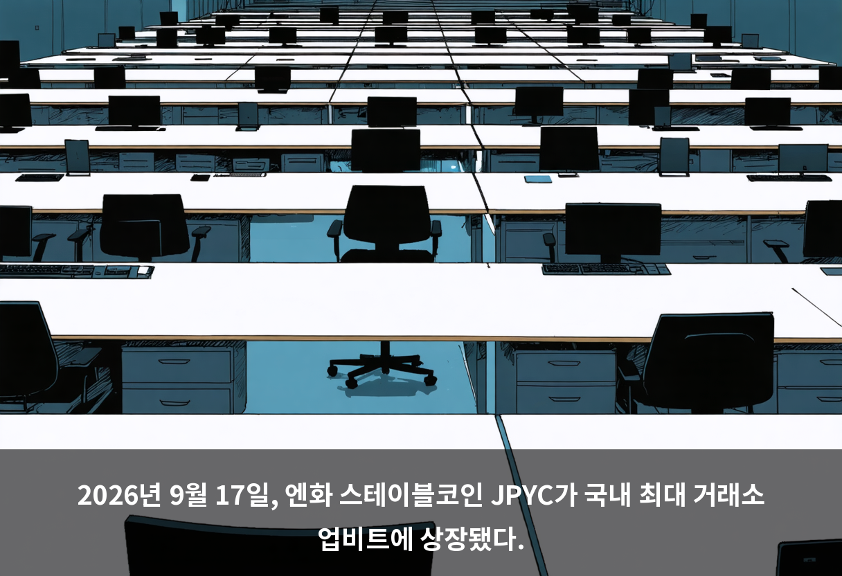 2026년 9월 17일, 엔화 스테이블코인 JPYC가 국내 최대 거래소 업비트에 상장됐다.
