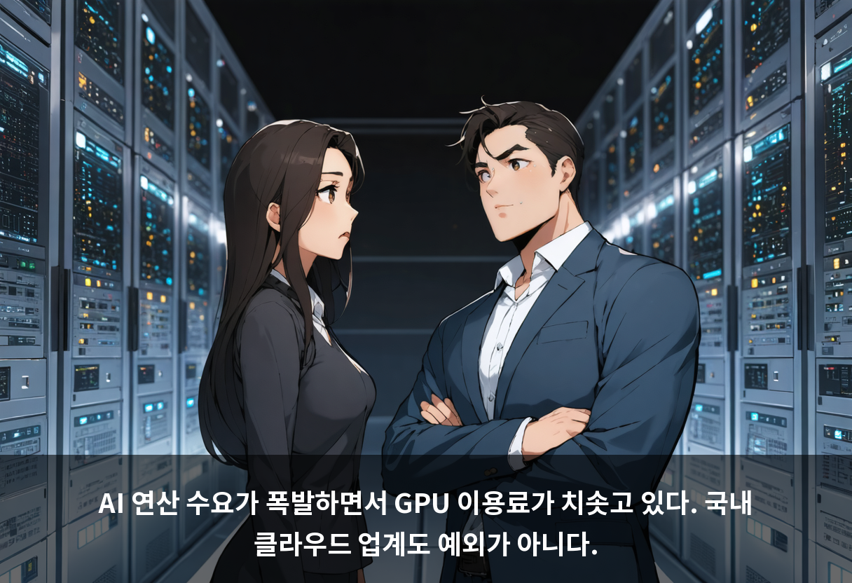 AI 연산 수요가 폭발하면서 GPU 이용료가 치솟고 있다. 국내 클라우드 업계도 예외가 아니다.