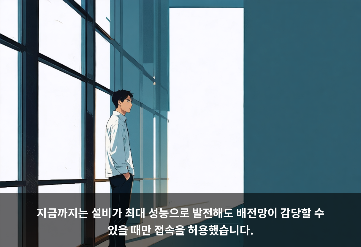 지금까지는 설비가 최대 성능으로 발전해도 배전망이 감당할 수 있을 때만 접속을 허용했습니다.
