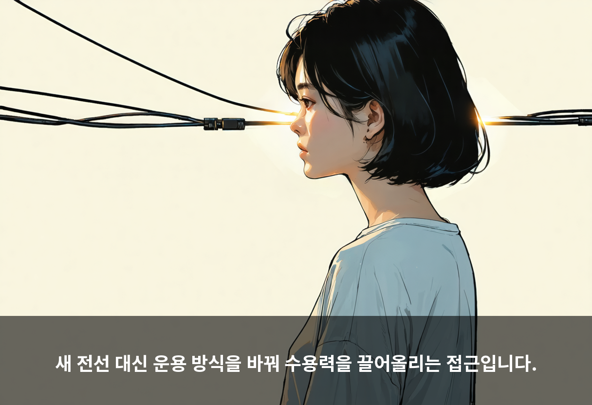 새 전선 대신 운용 방식을 바꿔 수용력을 끌어올리는 접근입니다.
