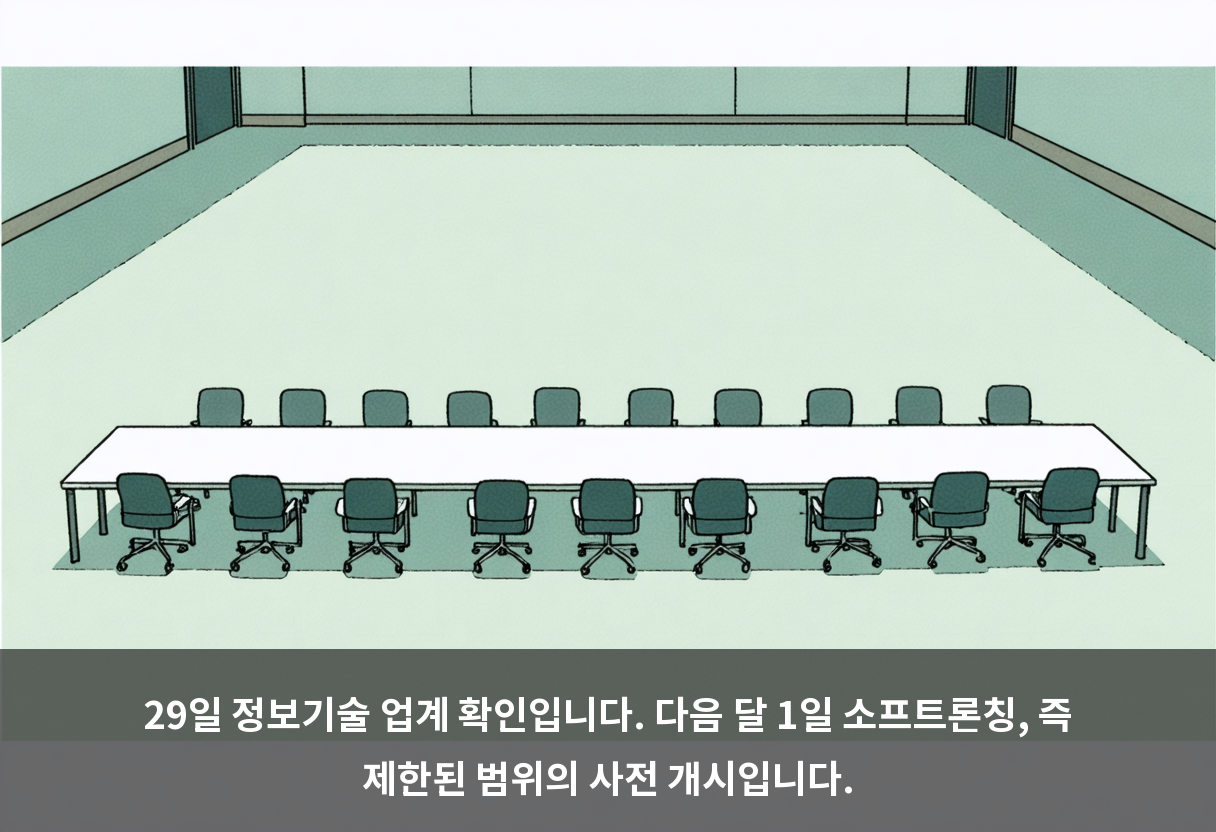 29일 정보기술 업계 확인입니다. 다음 달 1일 소프트론칭, 즉 제한된 범위의 사전 개시입니다.