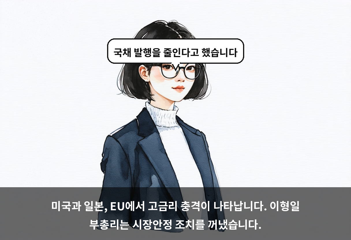 미국과 일본, EU에서 고금리 충격이 나타납니다. 이형일 부총리는 시장안정 조치를 꺼냈습니다.