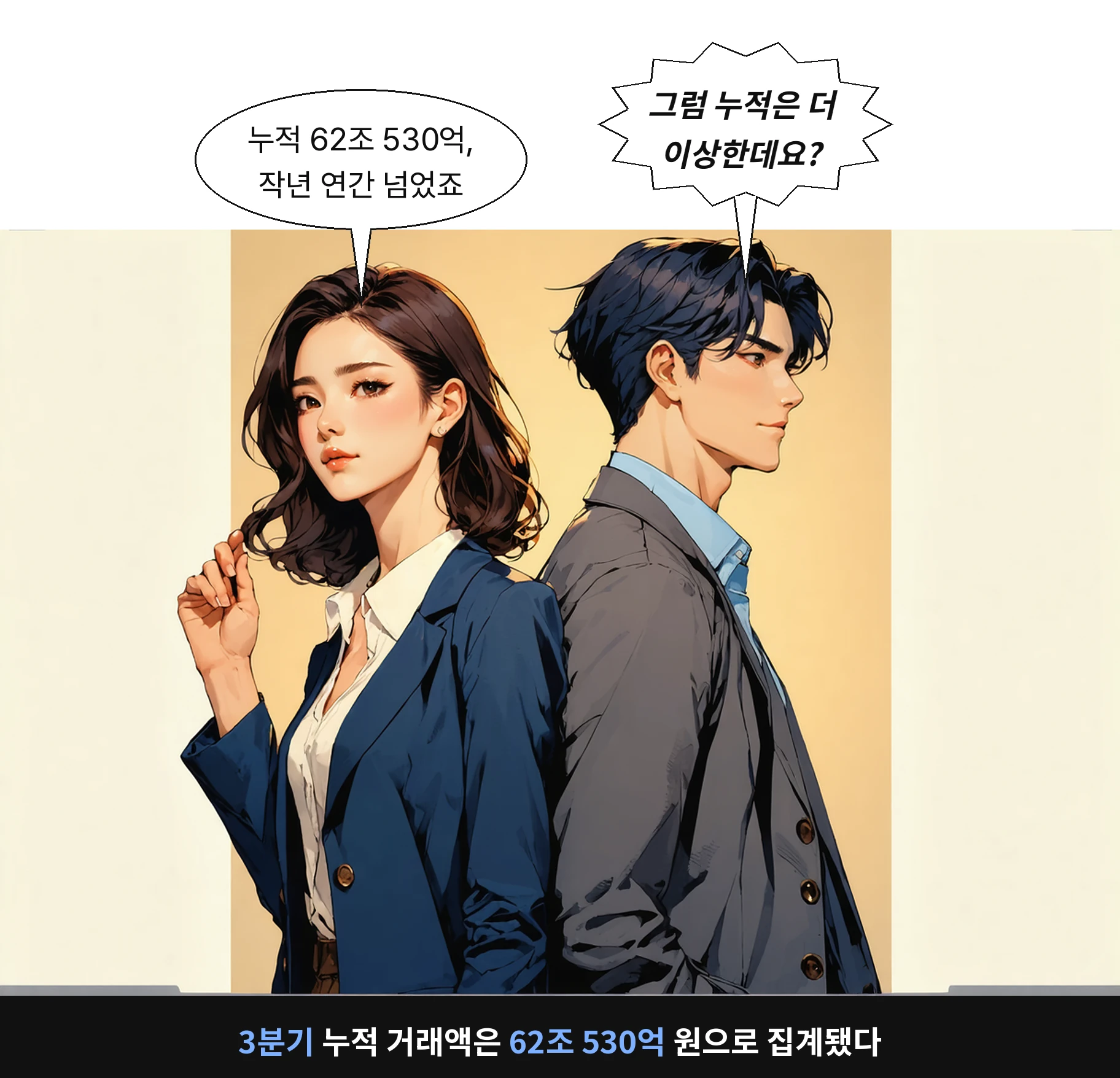 3분기 누적 거래액은 62조 530억 원으로 집계됐다