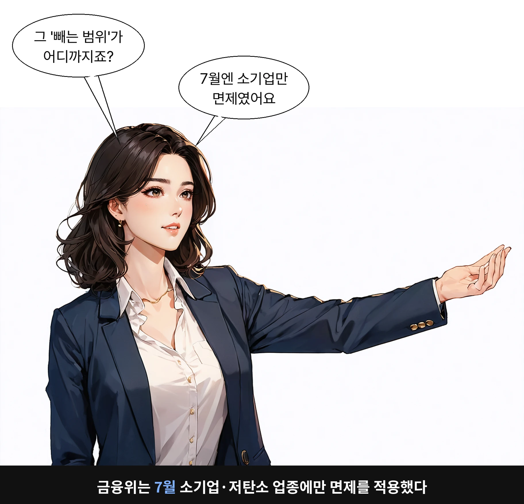 금융위는 7월 소기업·저탄소 업종에만 면제를 적용했다