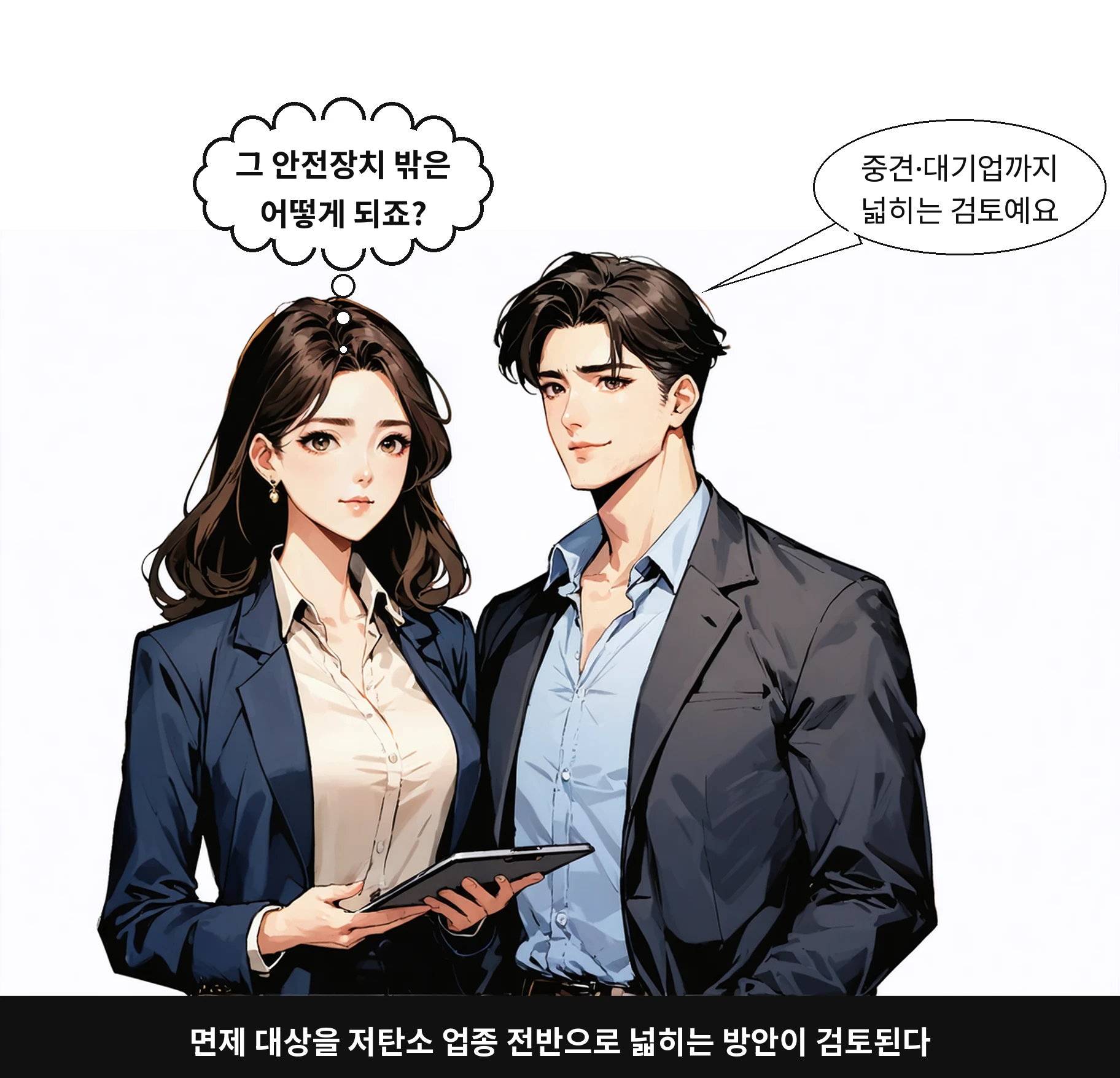 면제 대상을 저탄소 업종 전반으로 넓히는 방안이 검토된다