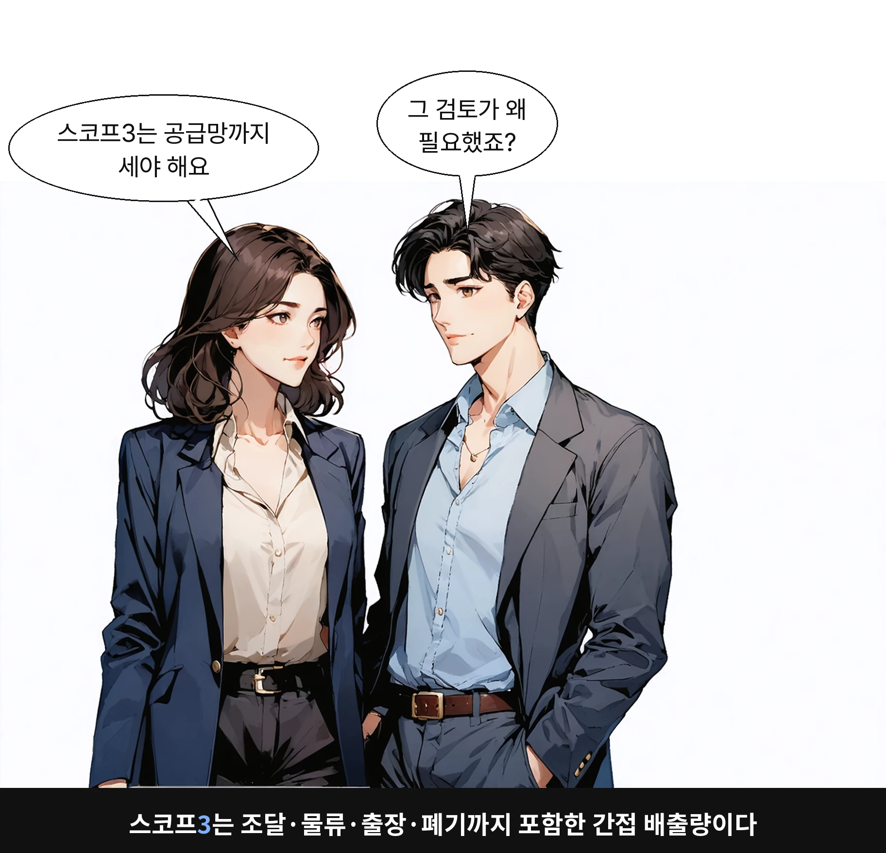 스코프3는 조달·물류·출장·폐기까지 포함한 간접 배출량이다