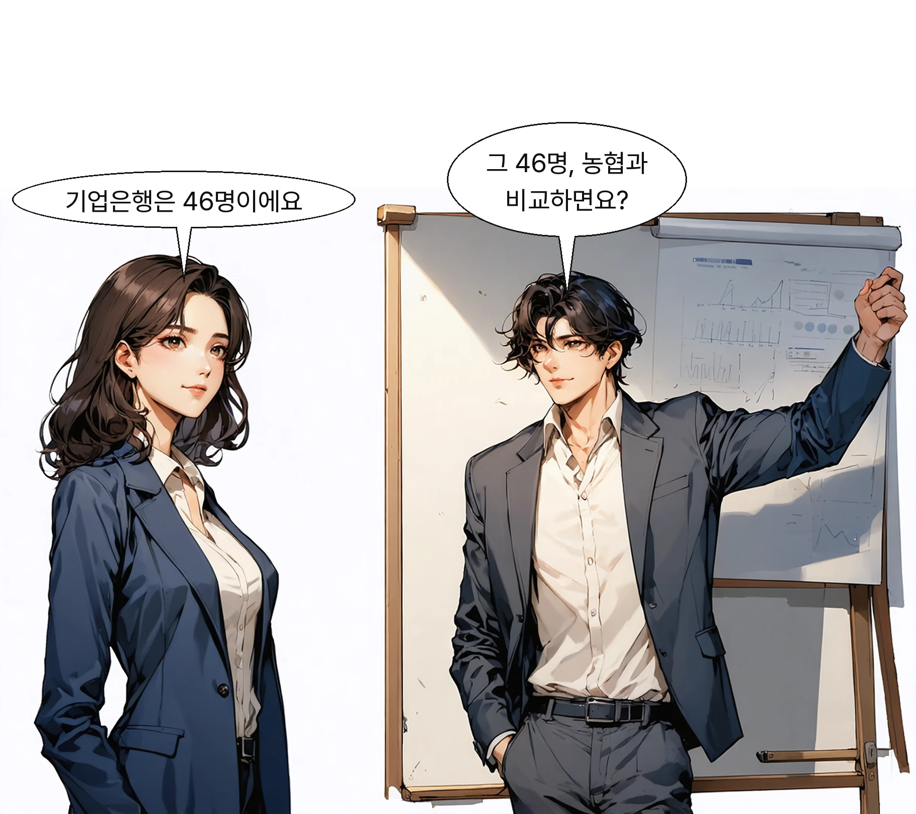 기업은행은 46명, 외주 포함 72.5명으로 농협 118명의 60% 수준이다