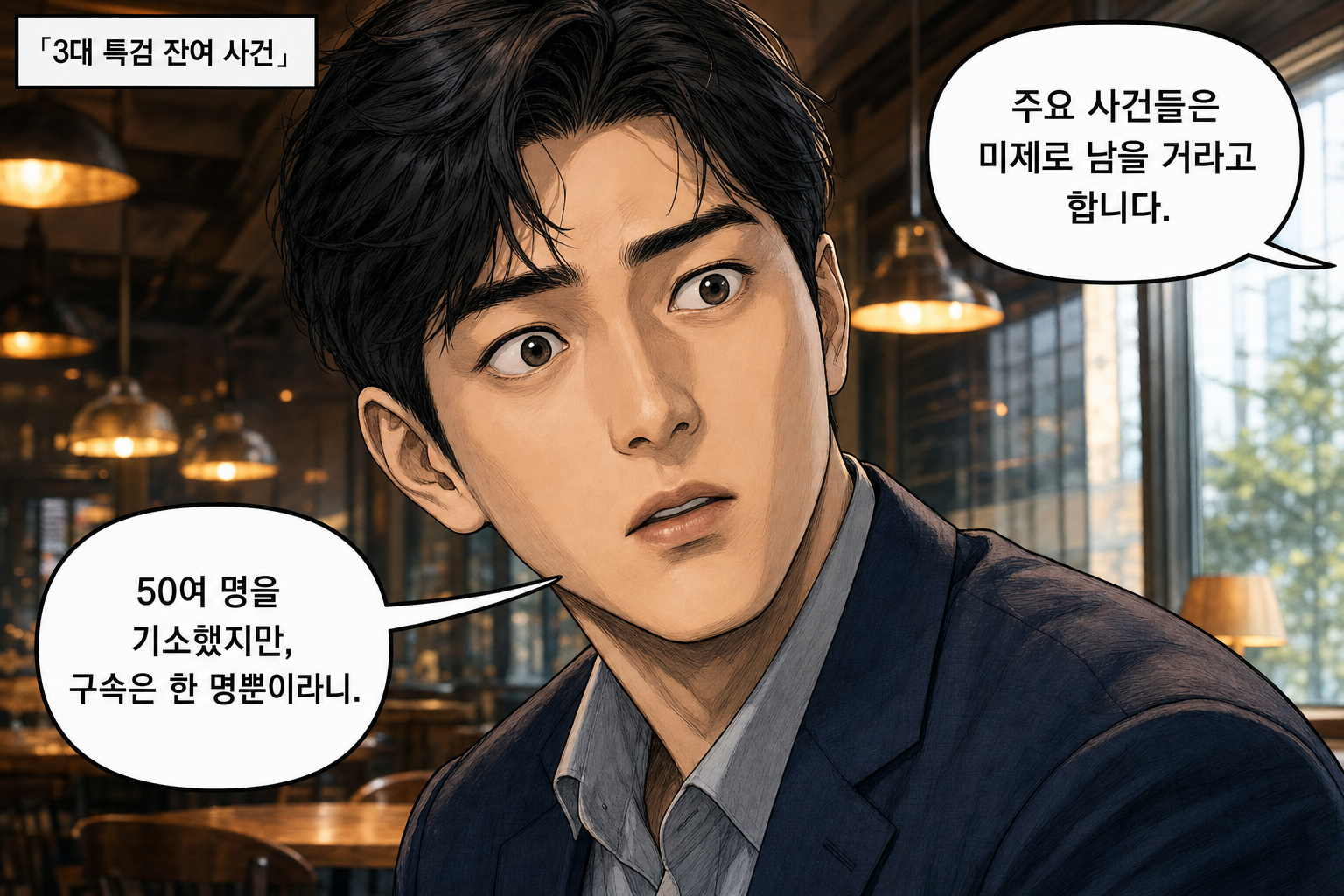 B: 50여 명을 기소했지만, 구속은 한 명뿐이라니. A: 주요 사건들은 미제로 남을 거라고 합니다.