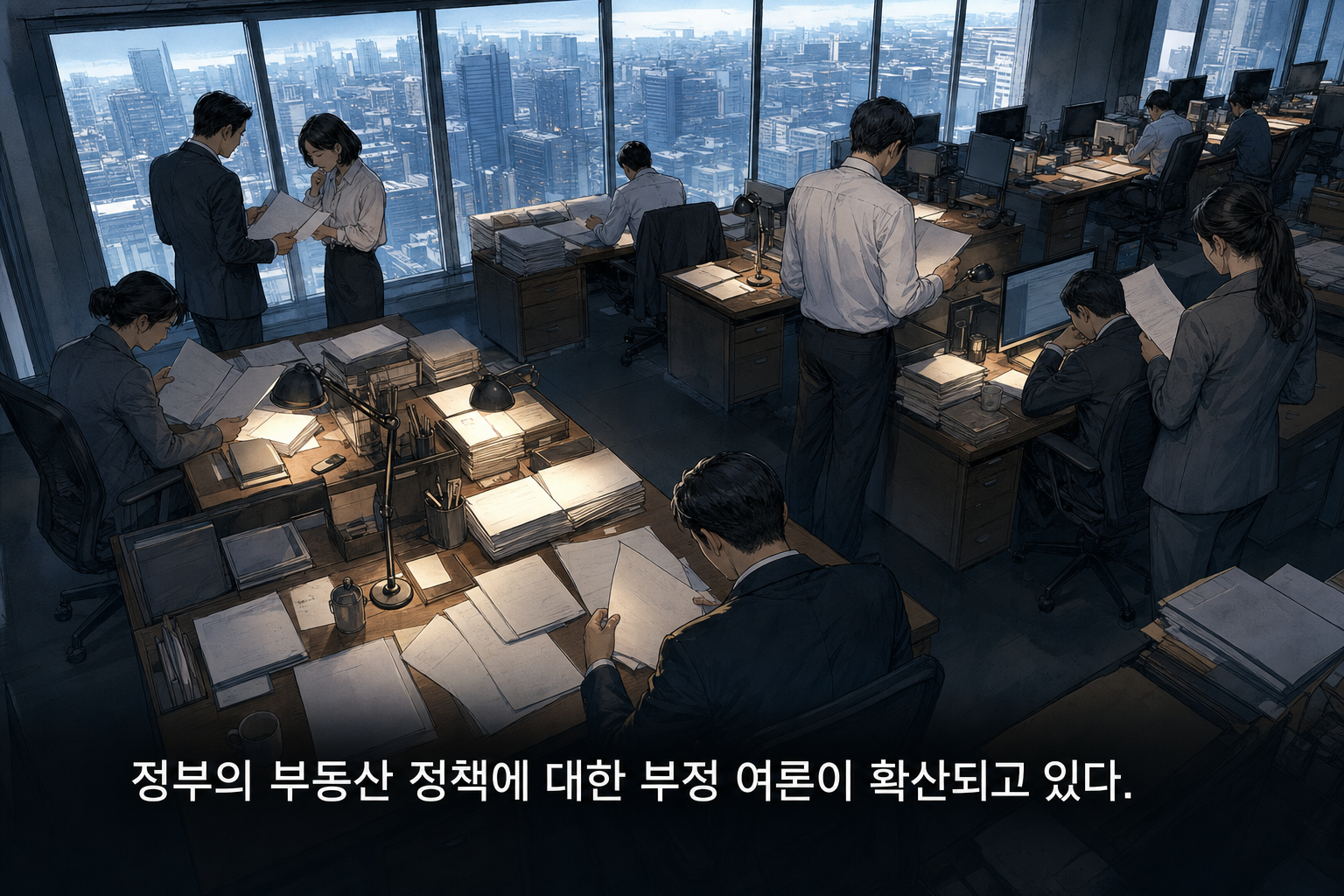 정부의 부동산 정책에 대한 부정 여론이 확산되고 있다.