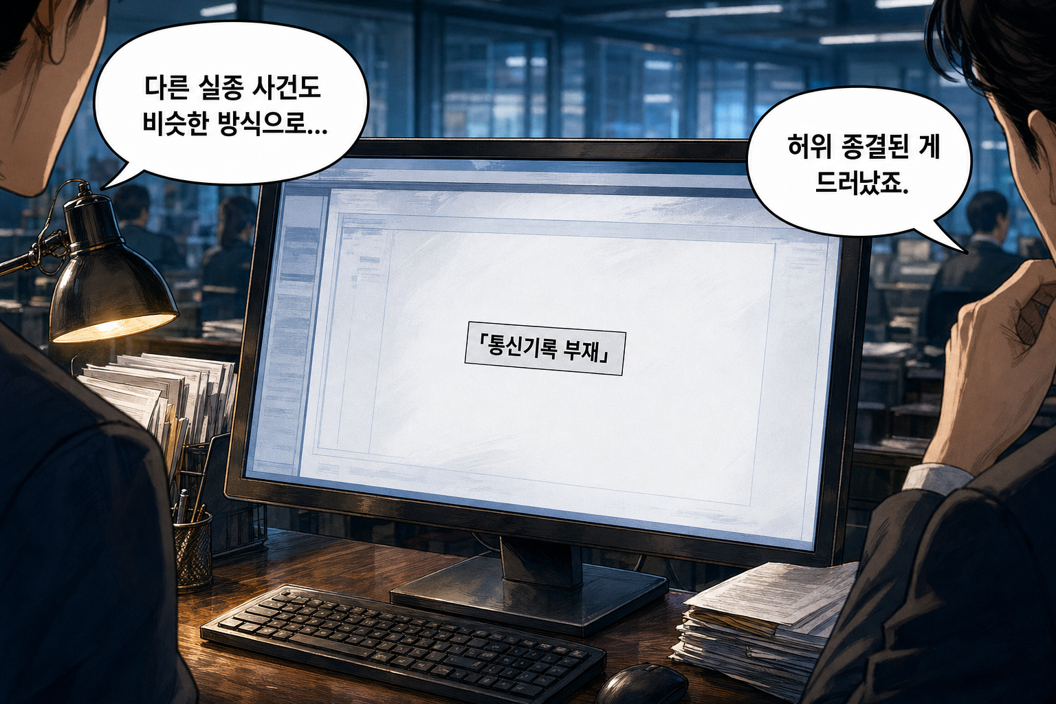 A: 다른 실종 사건도 비슷한 방식으로... B: 허위 종결된 게 드러났죠.