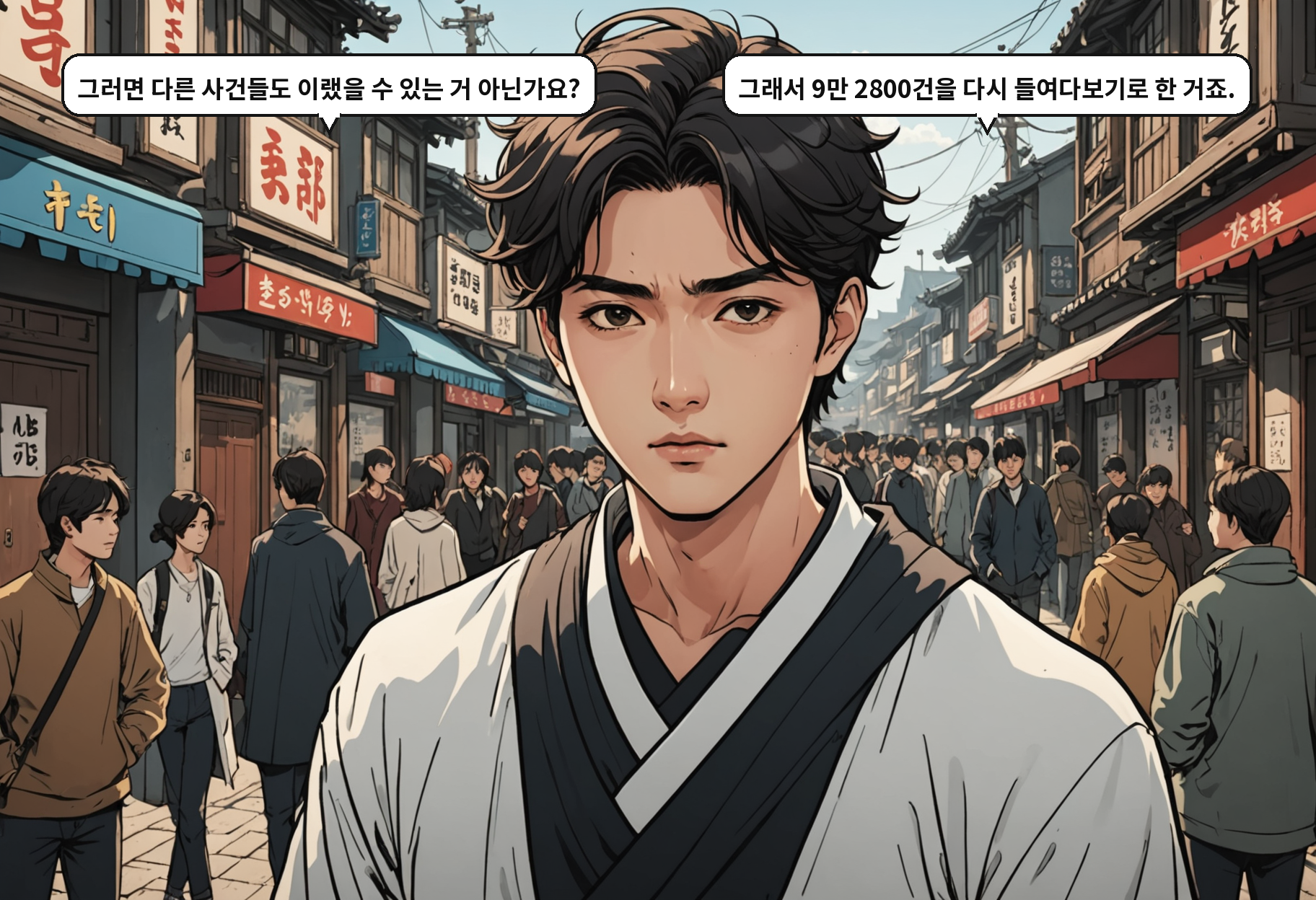 A: 그러면 다른 사건들도 이랬을 수 있는 거 아닌가요? B: 그래서 9만 2800건을 다시 들여다보기로 한 거죠.