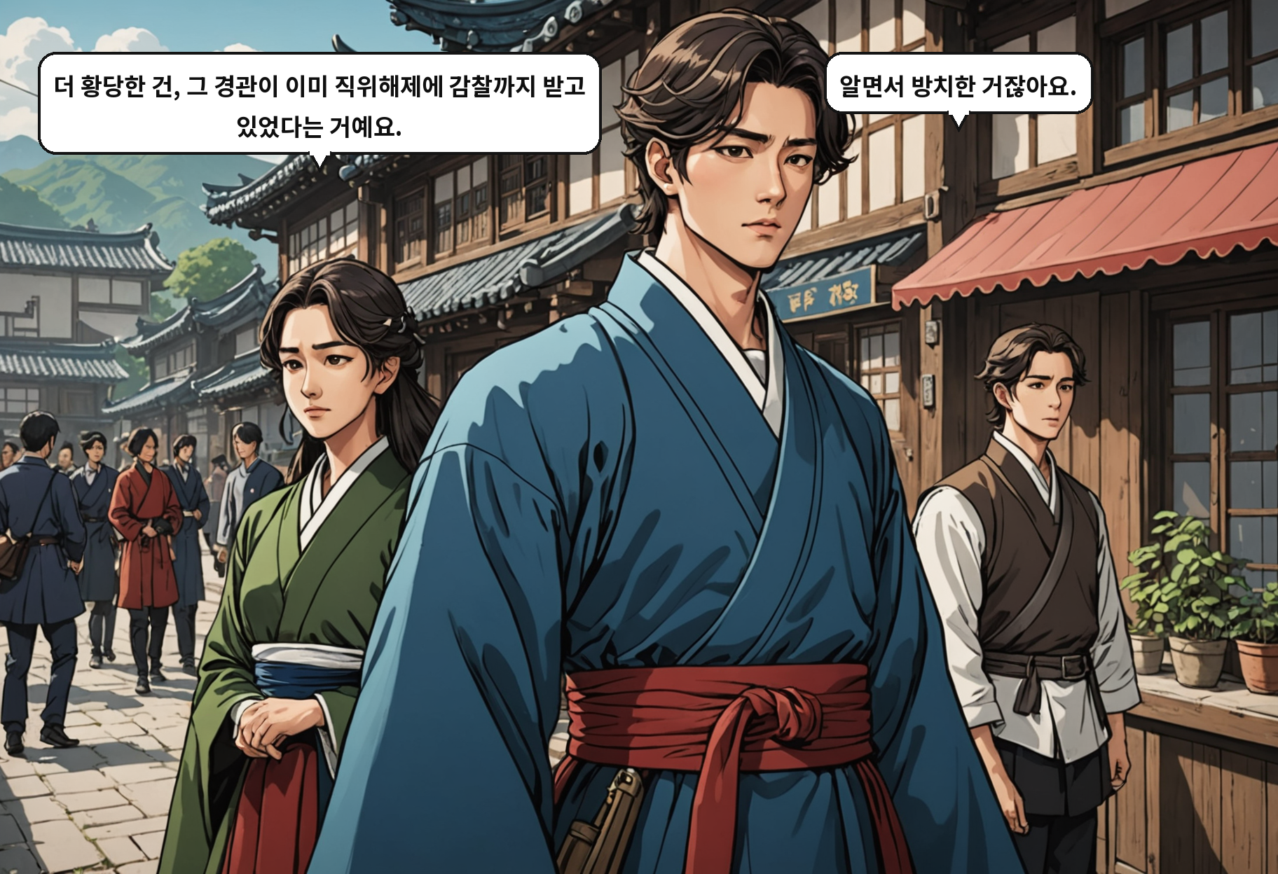 A: 더 황당한 건, 그 경관이 이미 직위해제에 감찰까지 받고 있었다는 거예요. B: 알면서 방치한 거잖아요.