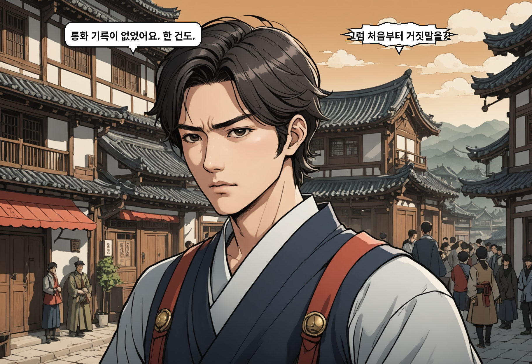 B: 통화 기록이 없었어요. 한 건도. A: 그럼 처음부터 거짓말을?!