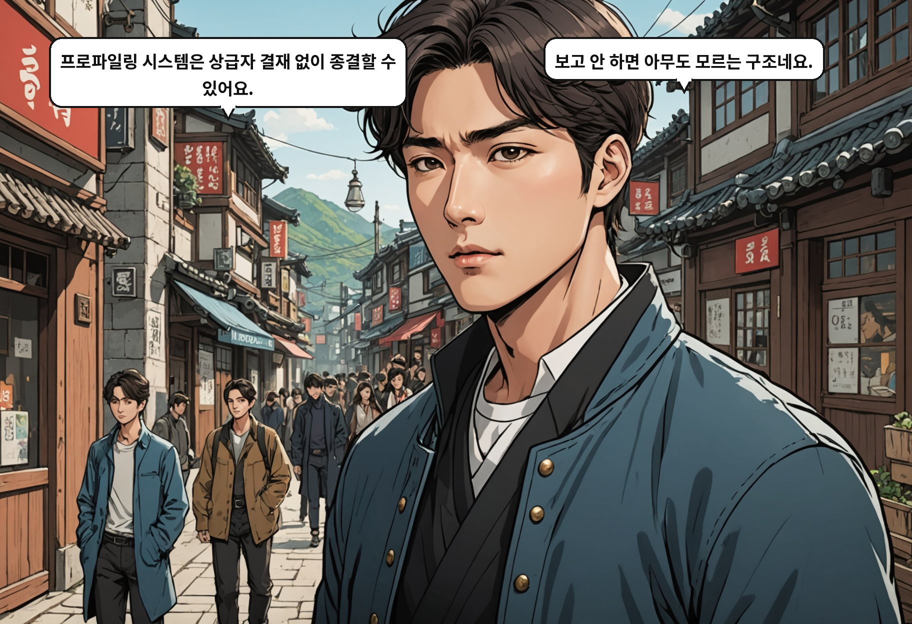 B: 프로파일링 시스템은 상급자 결재 없이 종결할 수 있어요. A: 보고 안 하면 아무도 모르는 구조네요.