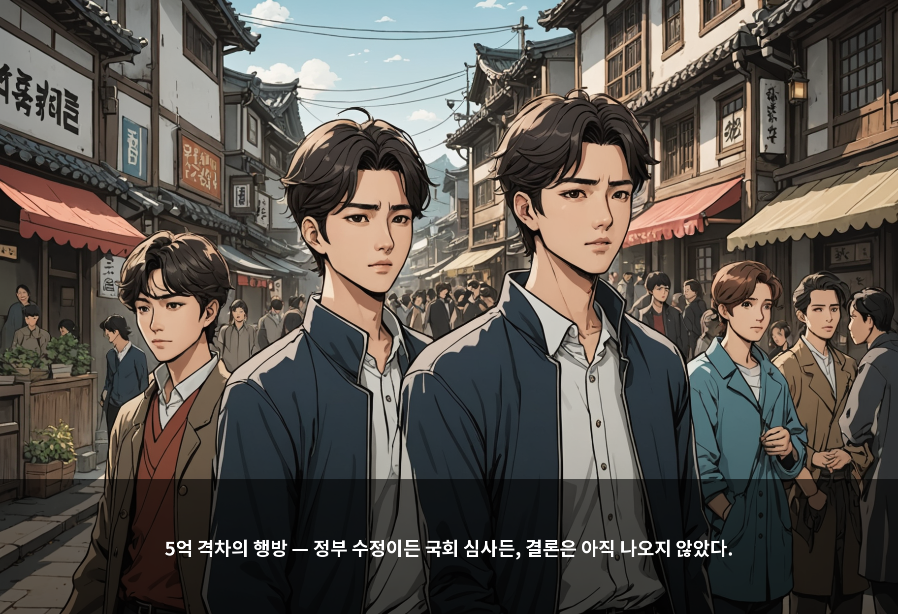 5억 격차의 행방 — 정부 수정이든 국회 심사든, 결론은 아직 나오지 않았다.