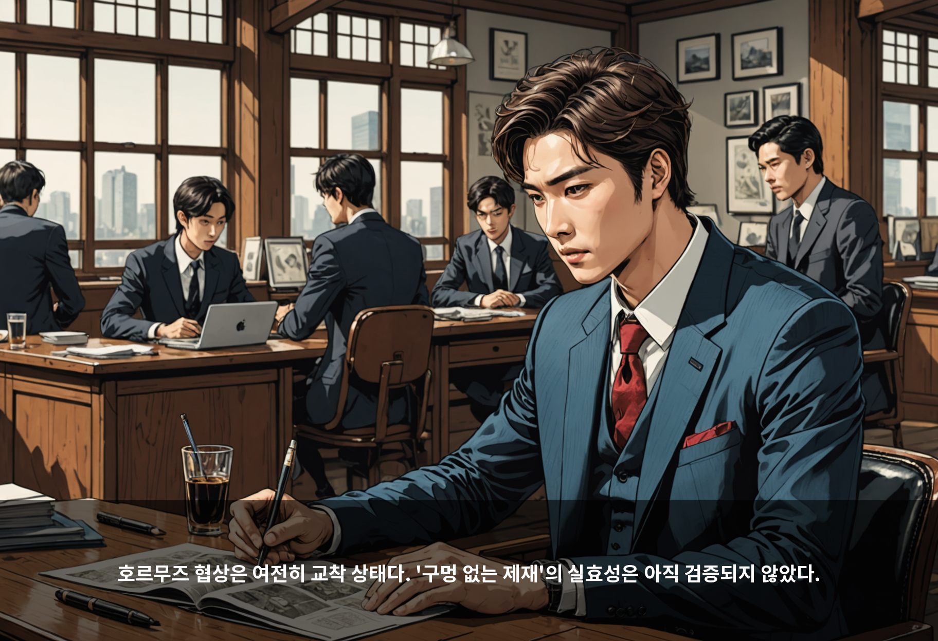호르무즈 협상은 여전히 교착 상태다. '구멍 없는 제재'의 실효성은 아직 검증되지 않았다.