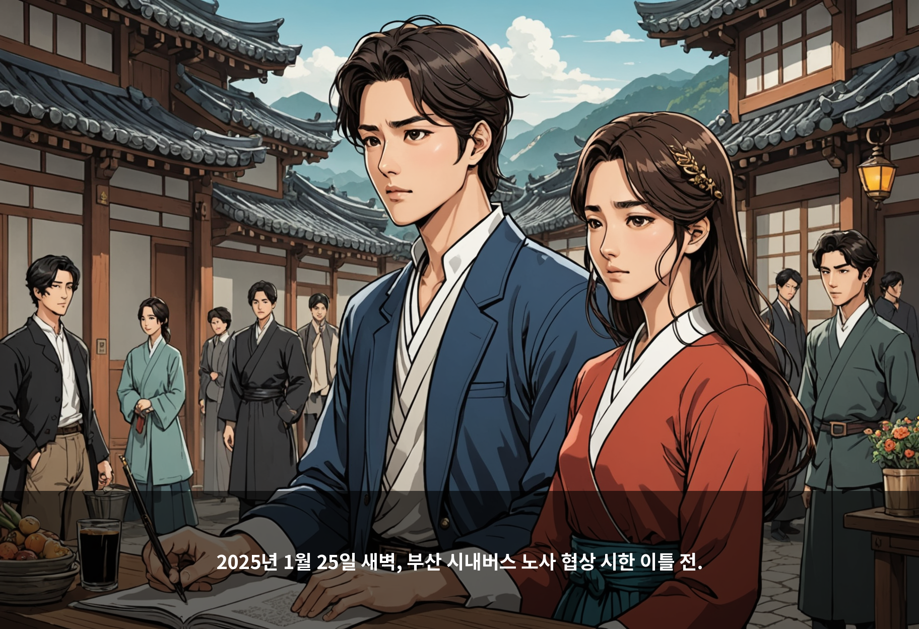 2025년 1월 25일 새벽, 부산 시내버스 노사 협상 시한 이틀 전.