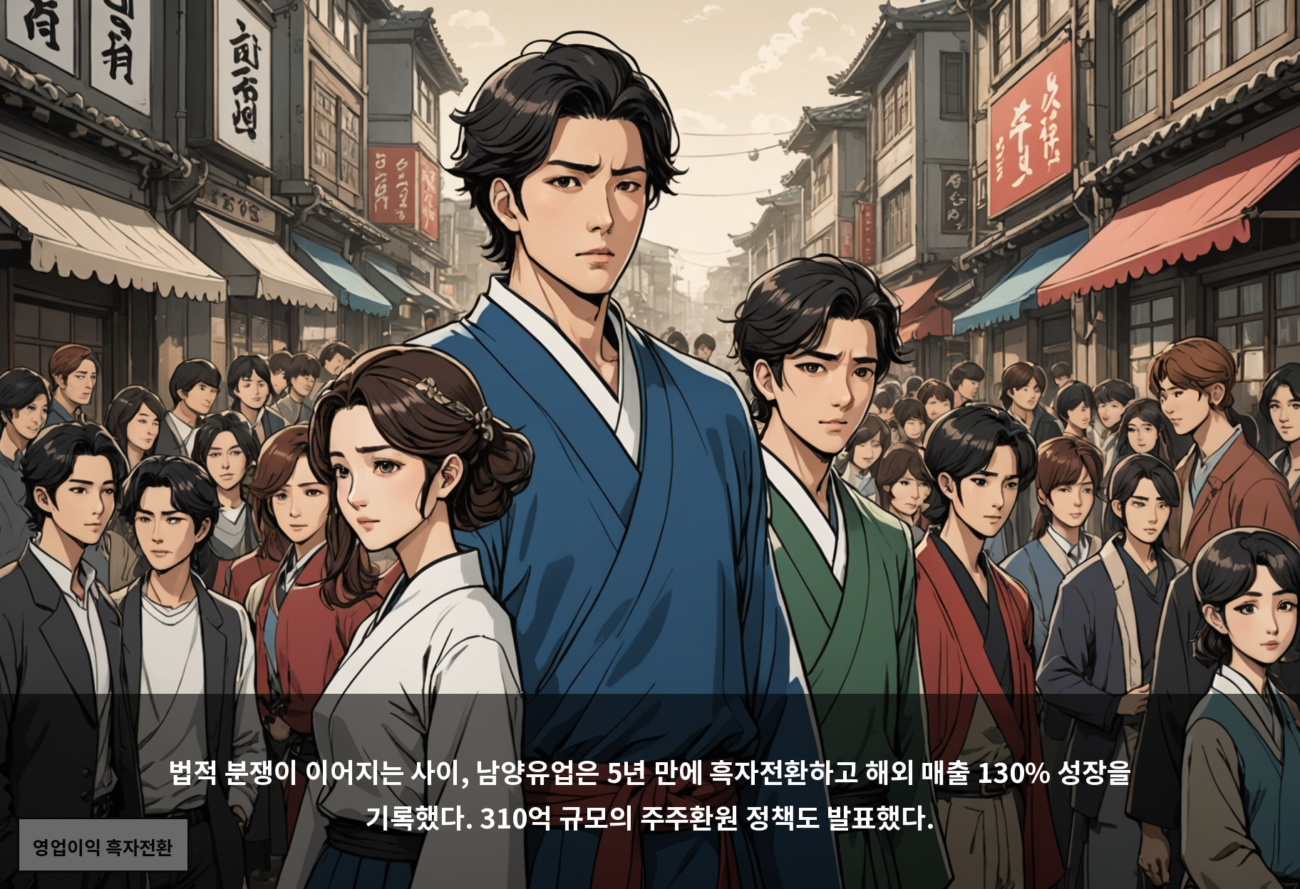 법적 분쟁이 이어지는 사이, 남양유업은 5년 만에 흑자전환하고 해외 매출 130% 성장을 기록했다. 310억 규모의 주주환원 정책도 발표했다.