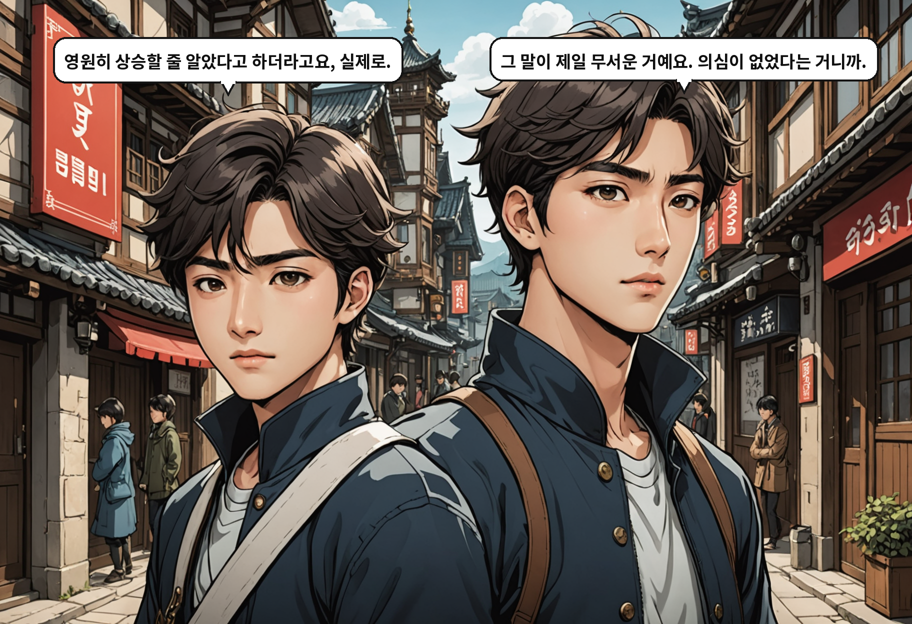 A: 영원히 상승할 줄 알았다고 하더라고요, 실제로. B: 그 말이 제일 무서운 거예요. 의심이 없었다는 거니까.