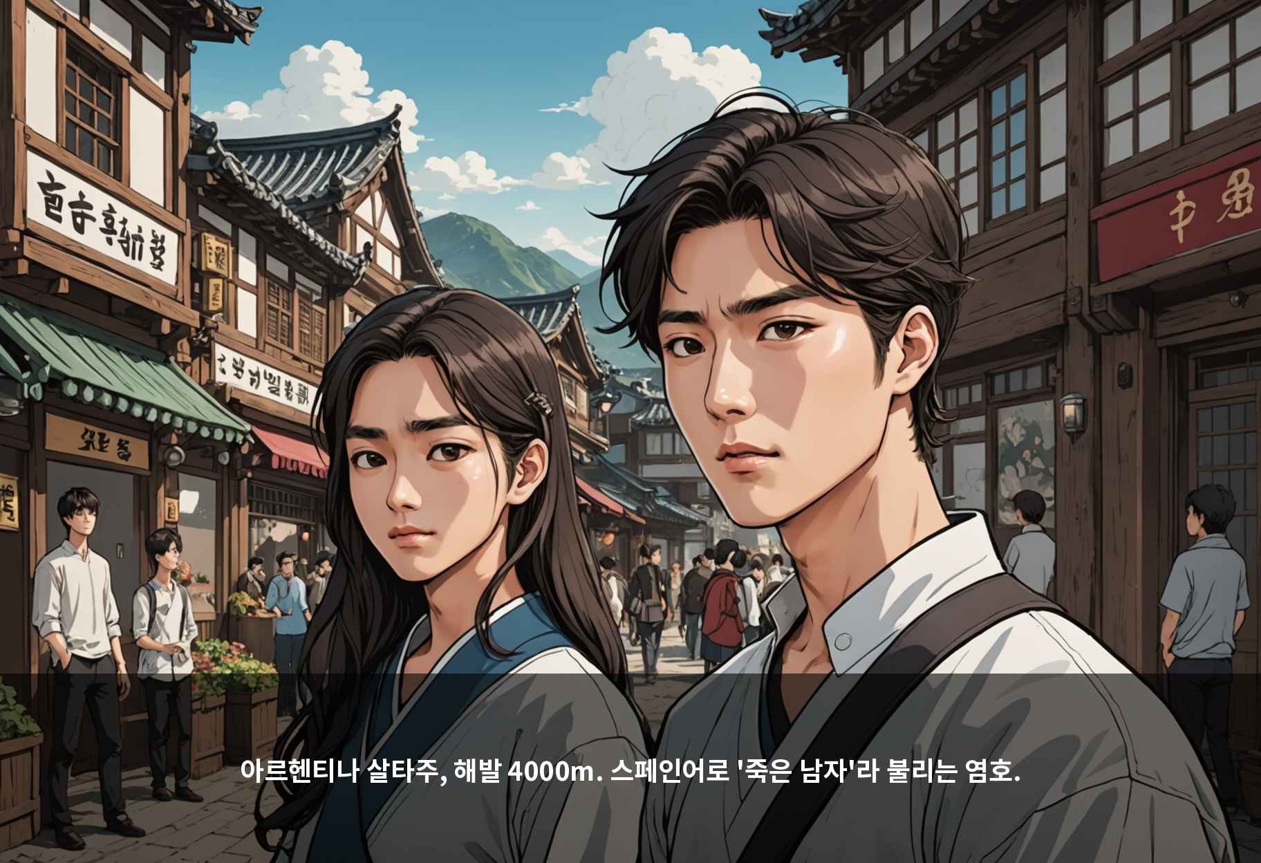 아르헨티나 살타주, 해발 4000m. 스페인어로 '죽은 남자'라 불리는 염호.