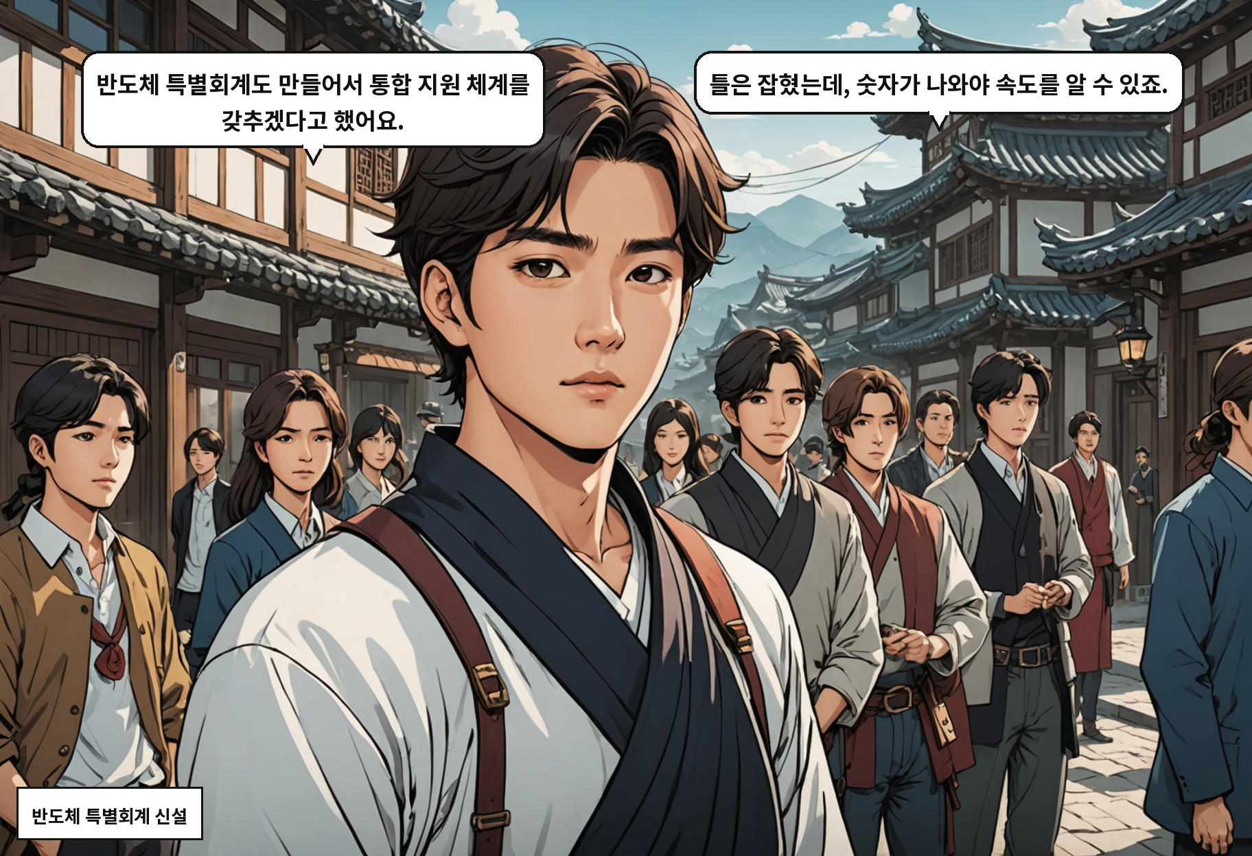 A: 반도체 특별회계도 만들어서 통합 지원 체계를 갖추겠다고 했어요. B: 틀은 잡혔는데, 숫자가 나와야 속도를 알 수 있죠.