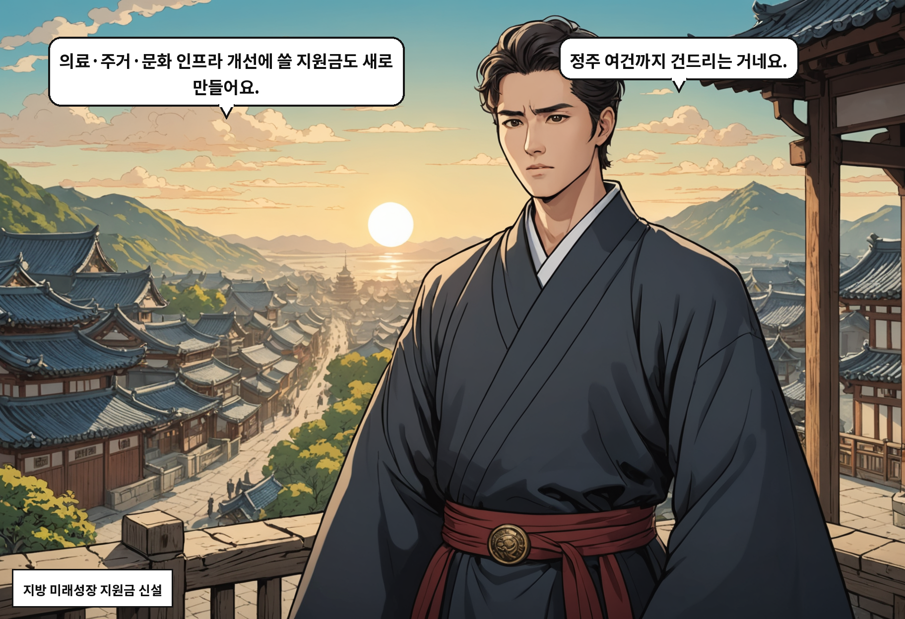 B: 의료·주거·문화 인프라 개선에 쓸 지원금도 새로 만들어요. A: 정주 여건까지 건드리는 거네요.