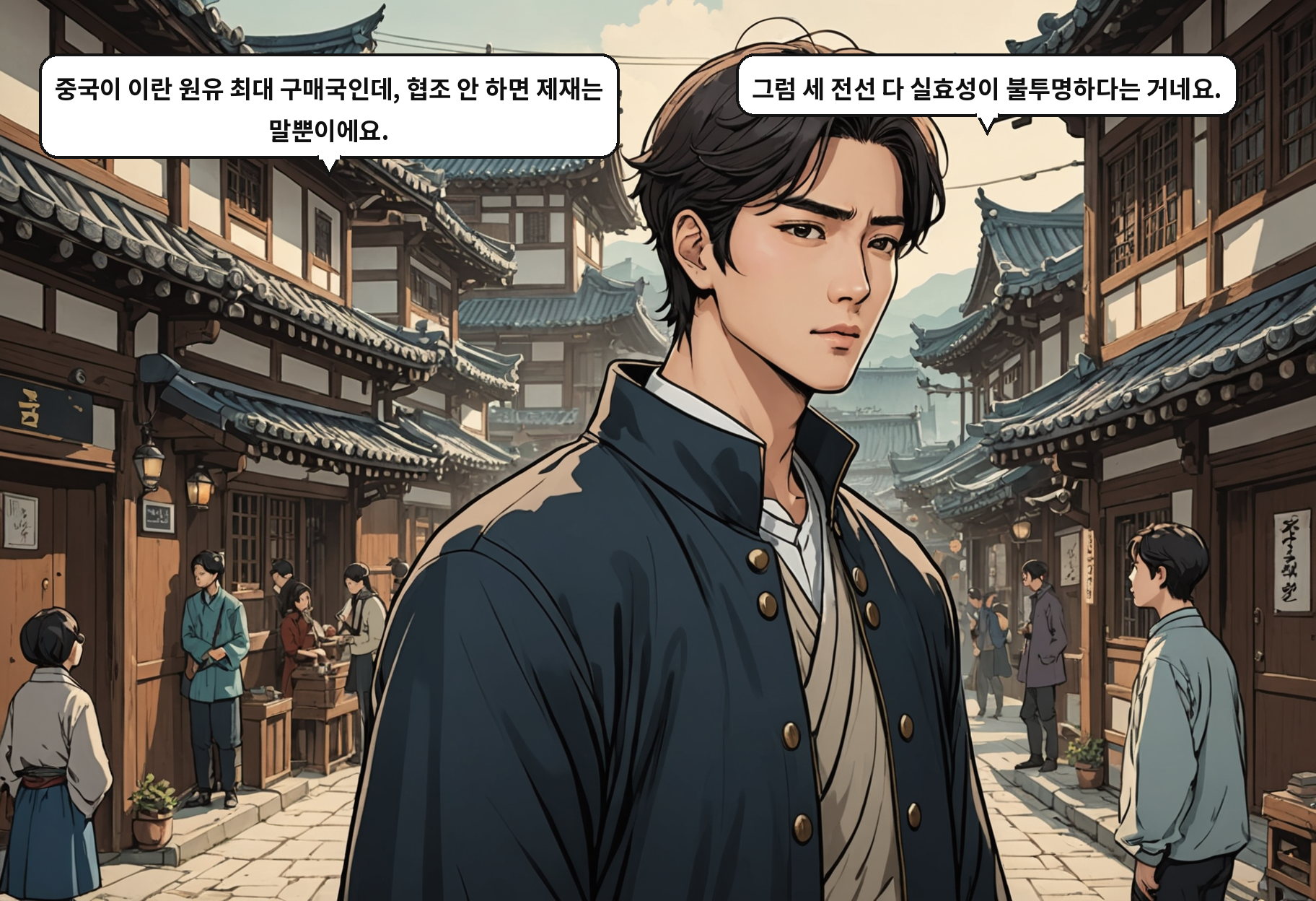 B: 중국이 이란 원유 최대 구매국인데, 협조 안 하면 제재는 말뿐이에요. A: 그럼 세 전선 다 실효성이 불투명하다는 거네요.